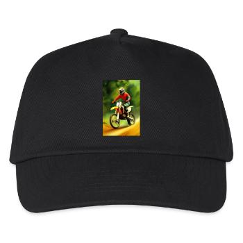 Motocross Fahren - Kinder Basecap - Schwarz - Vorne