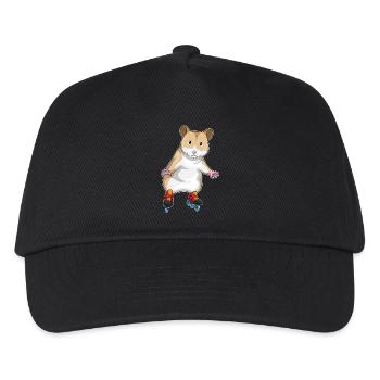 Hamster Inline skating Inline skates - Kids’ Baseball Cap - black - Front
