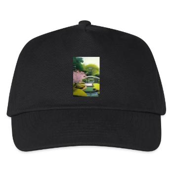 Chinesischer Zen Garten - Kinder Basecap - Schwarz - Vorne