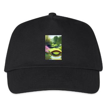 Chinesischer Zen Garten - Kinder Basecap - Schwarz - Vorne