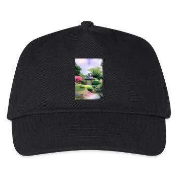 Chinesischer Zen Garten - Kinder Basecap - Schwarz - Vorne