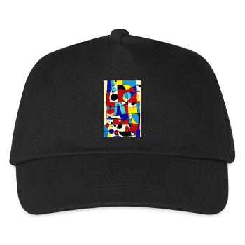 Abstrakte Kunst - Kinder Basecap - Schwarz - Vorne