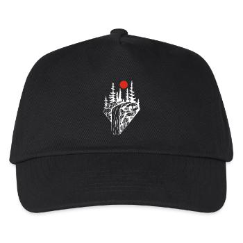 La cascade blanche et le soleil rouge - Casquette de baseball Enfant - noir - Devant