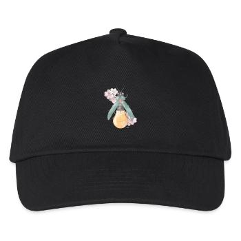 Birne | Blüte | Käferchen - Kinder Basecap - Schwarz - Vorne