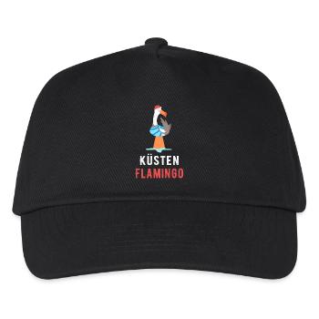 Küsten Flamingo - Kinder Basecap - Schwarz - Vorne