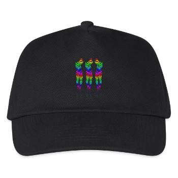 CSD 3girl friends lbgtq + gay rainbow party lesbian - Casquette de baseball Enfant - noir - Devant