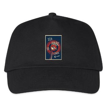 Ich habe so einen Hals - Gänsehals witzig - Kinder Basecap - Schwarz - Vorne