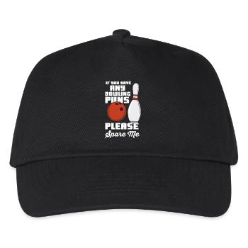 Witziger Bowlerspruch - Kinder Basecap - Schwarz - Vorne