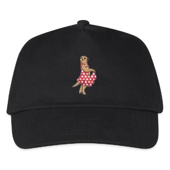 Erdmännchen Polka Dots Kleid - Kinder Basecap - Schwarz - Vorne