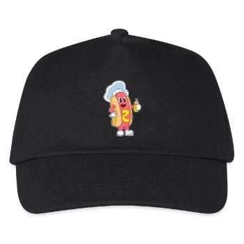 Cuisinière de hot-dog Cuisson de la moutarde - Casquette de baseball Enfant - noir - Devant