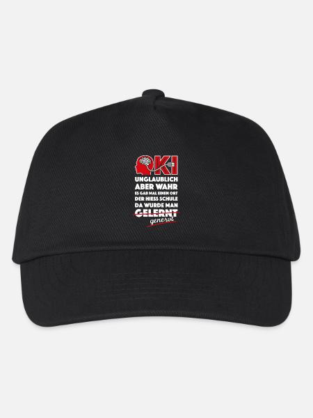 KI, ChatGPT, Schule nervt - Kinder Basecap - Schwarz