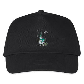 Fantasyschneemann - Kinder Basecap - Schwarz - Vorne