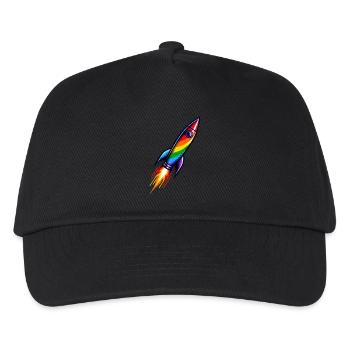 Fusée arc-en-ciel | Lancement d’une fusée - Casquette de baseball Enfant - noir - Devant