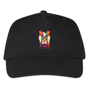 Hare Colorful - Hare Multicolored - Leporidae Rabbit - Kids’ Baseball Cap - black - Front