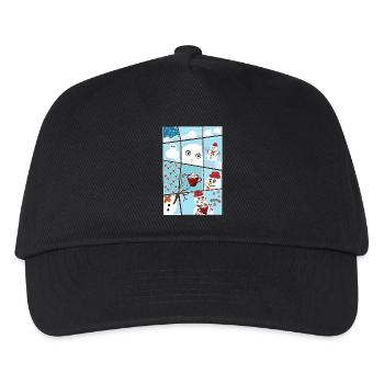 Weihnachten und die Geschichte vom Schneemann - Kinder Basecap - Schwarz - Vorne