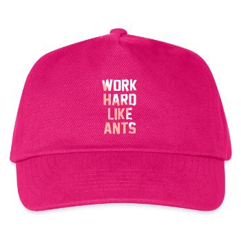 Work Hard Like Ants - Kinder Basecap - Fuchsia - Vorne