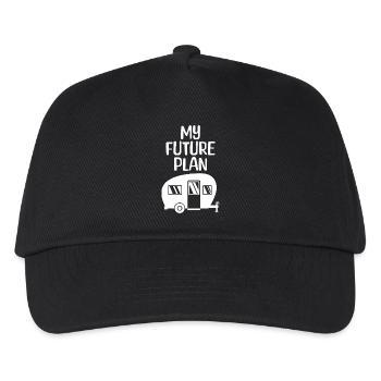 Motorhome Hiker Statement Camping Camper - Kids’ Baseball Cap - black - Front