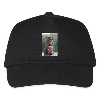 Katze Katze süßes Kätzchen - Kinder Basecap - Schwarz - Vorne