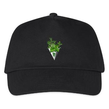 Take Away Herbs - lustiger Aufdruck für Feinschmecker - Kinder Basecap - Schwarz - Vorne