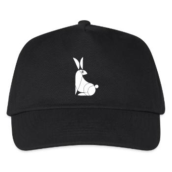 Funny White Rabbit - Kids’ Baseball Cap - black - Front