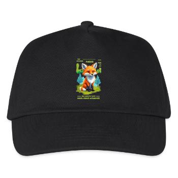Der schlaue Fuchs vom Land - Kinder Basecap - Schwarz - Vorne