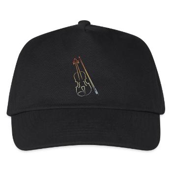 Violine und Bogen - Kinder Basecap - Schwarz - Vorne