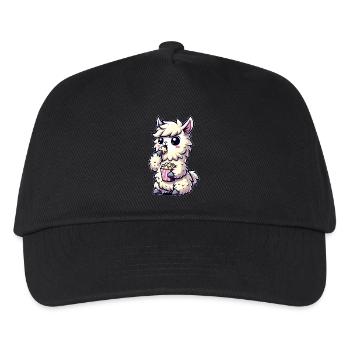 Llama with Popcorn, Cinema Carnival - Kids’ Baseball Cap - black - Front