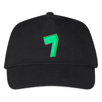 Number 7 Number Seven - Kids’ Baseball Cap - black - Front