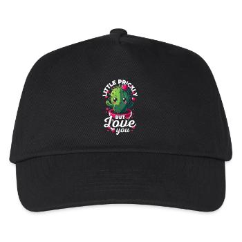 Ein bisschen stachelig, aber ich liebe dich - Niedlicher Kaktus - Kinder Basecap - Schwarz - Vorne
