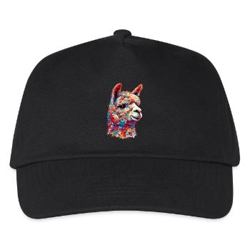 Alpaka - Kinder Basecap - Schwarz - Vorne