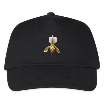 Paphiopedilum Lady’s slipper Orchidée Fleur d’orchidée - Casquette de baseball Enfant - noir - Devant