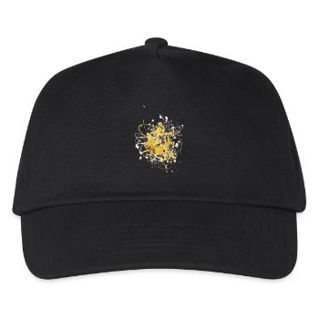 Yellowwhite.Splash - Kinder Basecap - Schwarz - Vorne