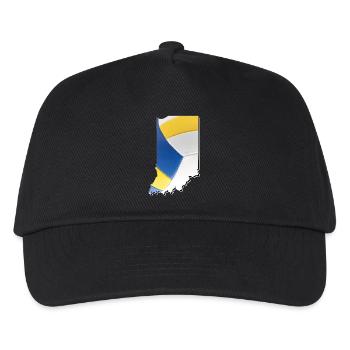 Real Volleyball in the Indiana State Map - Kids’ Baseball Cap - black - Front
