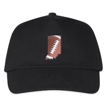 Real Football in the Indiana State Map - Kids’ Baseball Cap - black - Front