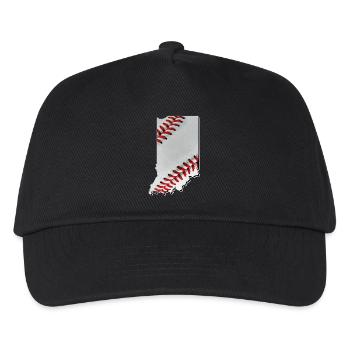 Indiana (United States) | real baseball | Map - Kids’ Baseball Cap - black - Front