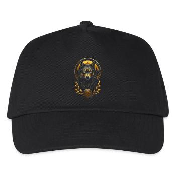 Loup Médiéval Or - Casquette de baseball Enfant - noir - Devant
