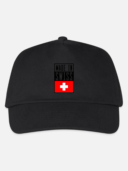 swiss made in - Kinder Basecap - Schwarz
