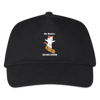 Mir Reichts Ich Geh Skaten Katze Skate Board - Kinder Basecap - Schwarz - Vorne