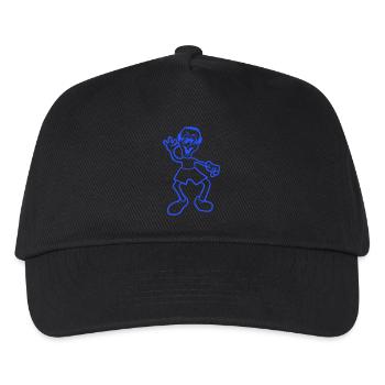 DJ Fun Party Club Guy Saluant Joyeux Rire Cool - Casquette de baseball Enfant - noir - Devant