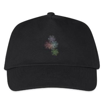5 Feder-Sonnen - Kinder Basecap - Schwarz - Vorne