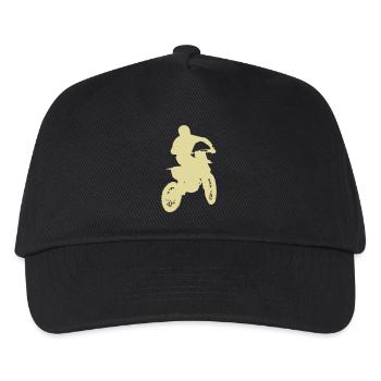 motocross - Kinder Basecap - Schwarz - Vorne