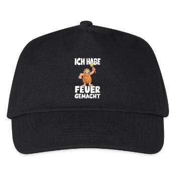 Ich hab Feuer gemacht für alle Männer - Kinder Basecap - Schwarz - Vorne