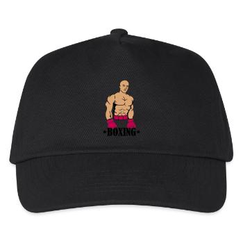 boxing boxer - Kinder Basecap - Schwarz - Vorne