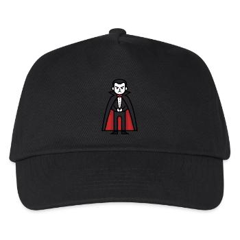 Vampir Halloween Comic - Kinder Basecap - Schwarz - Vorne