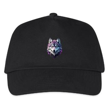 Loup - Casquette de baseball Enfant - noir - Devant