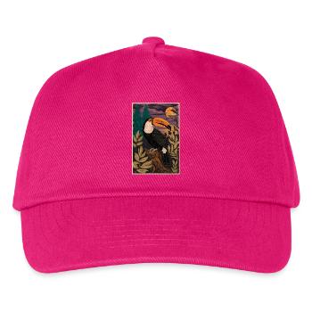 Mystischer Tukan im Mondschein - Kinder Basecap - Fuchsia - Vorne