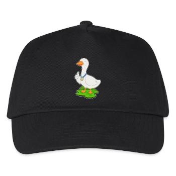Ente Medaille - Kinder Basecap - Schwarz - Vorne
