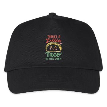 Schwangerschaftsankündigung Cinco de Mayo - Kinder Basecap - Schwarz - Vorne