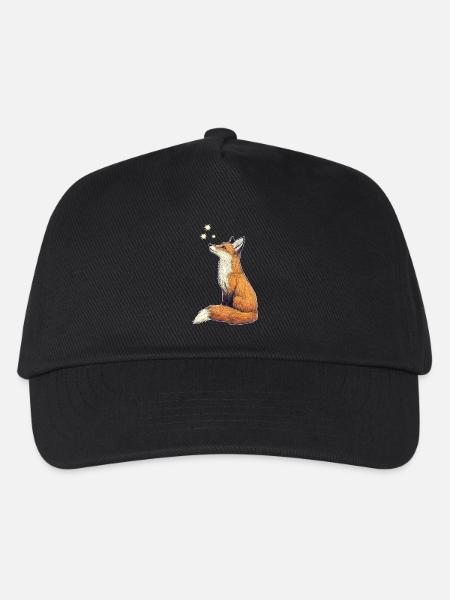 Fuchs mit Sternen - Kinder Basecap - Schwarz