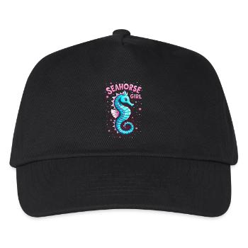 Seahorse Girl - Kids’ Baseball Cap - black - Front
